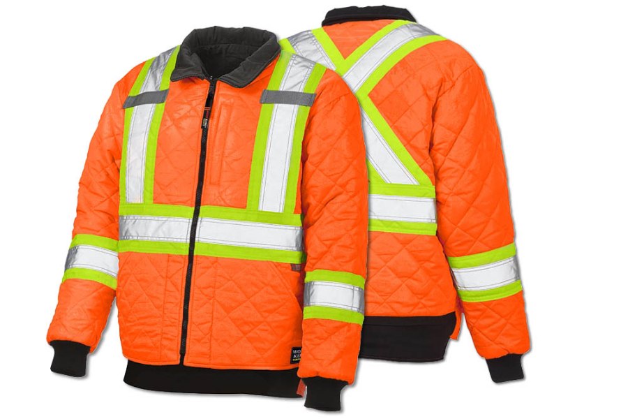 Picture of Tough Duck/Work King Safety Reversible Jacket, Fluorescent Orange, 5XL
