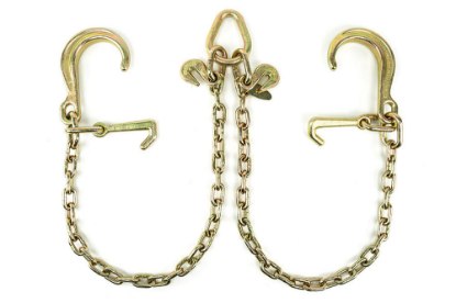 Picture of SafeAll V-Chain Assembly w/ 8" J Hook and MJ Hook