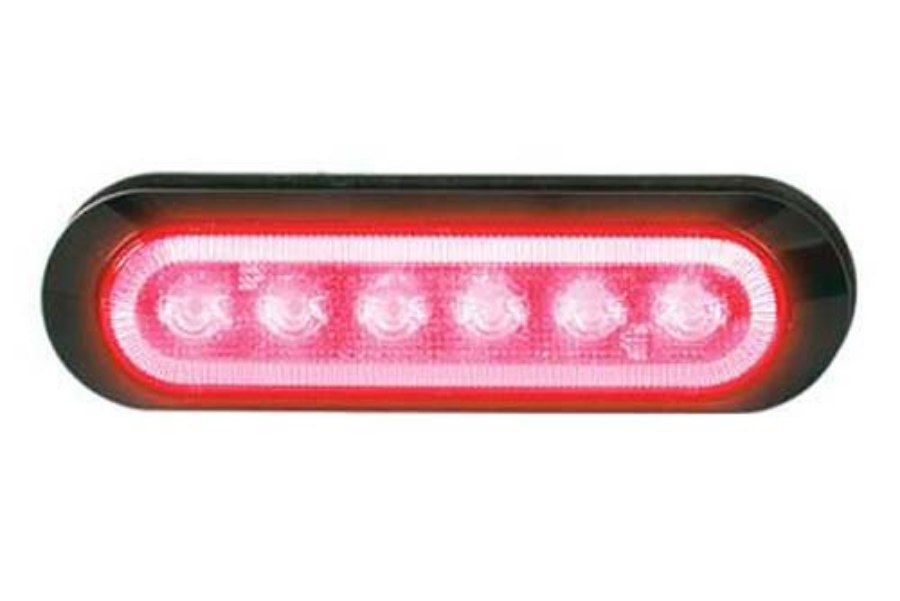 Picture of Maxxima LED Ultra Thin Profile Clear Lens Warning Light, .9", Red