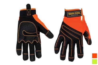Picture of Tough Duck Hi-Vis Unlined Safety Racer Gloves