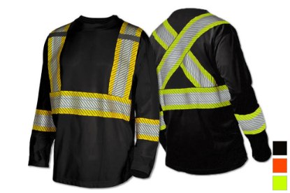 Picture of Tough Duck Safety Long Sleeve Safety T-Shirt w/ Segmented Reflective Stripes