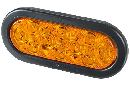 Picture of 6" Oval LED Flashing Light, Amber
