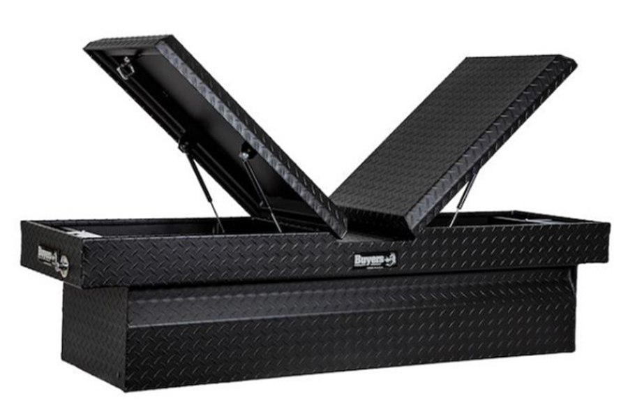 Picture of Buyers Matte Black Diamond Tread Aluminum Gull Wing Truck Toolbox