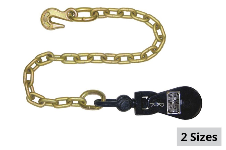 Picture of B/A Products Snatch Blocks w/ Chain and Grab Hook