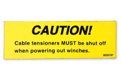 Picture of Miller Warning Decal for Cable Tensioner