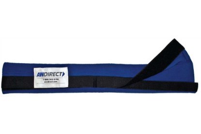 Picture of AW Direct 18"L Blue Fleece Wheel Protector for Chain and Straps