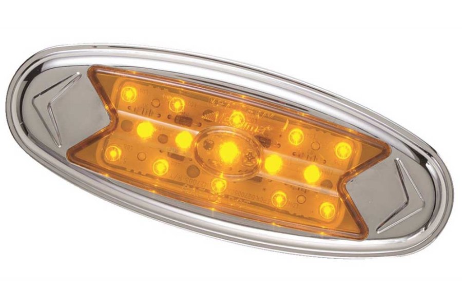 Picture of Maxxima Chromed-Bezel Oval Amber LED Clearance Light
