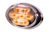 Picture of Maxxima 3" x 2" Mini Oval SS Clearance Marker Lights w/ Clear Lens and 7 LEDs