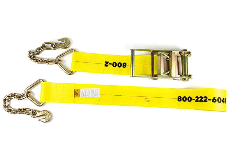 Picture of Zip's 4" Ratchet Tie-Down Assembly w/ Chain and Grab Hooks