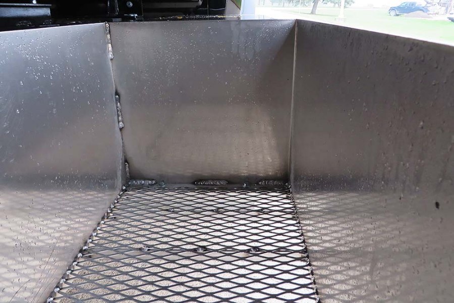 Picture of Zip's Custom Aluminum Open Top Storage Box w/ Mesh Bottom