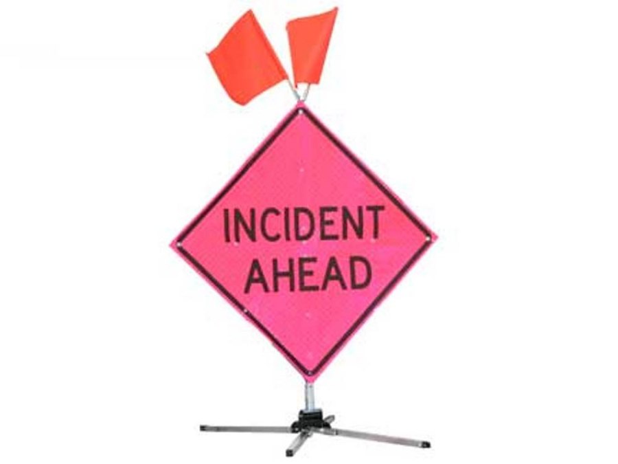 Picture of Dicke Safety Products DynaFlex "Incident Ahead" Sign System