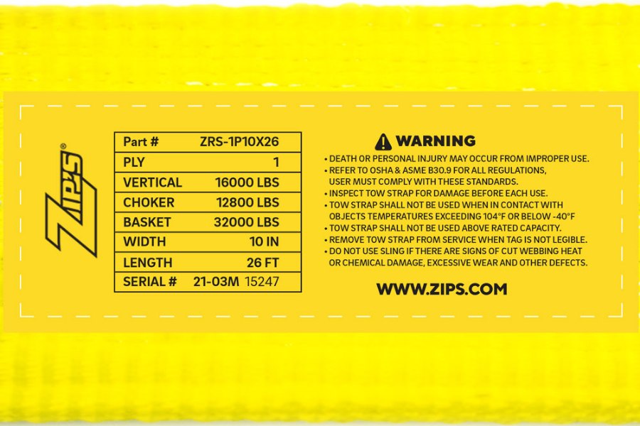 Picture of Zip's Recovery Strap - 1 Ply