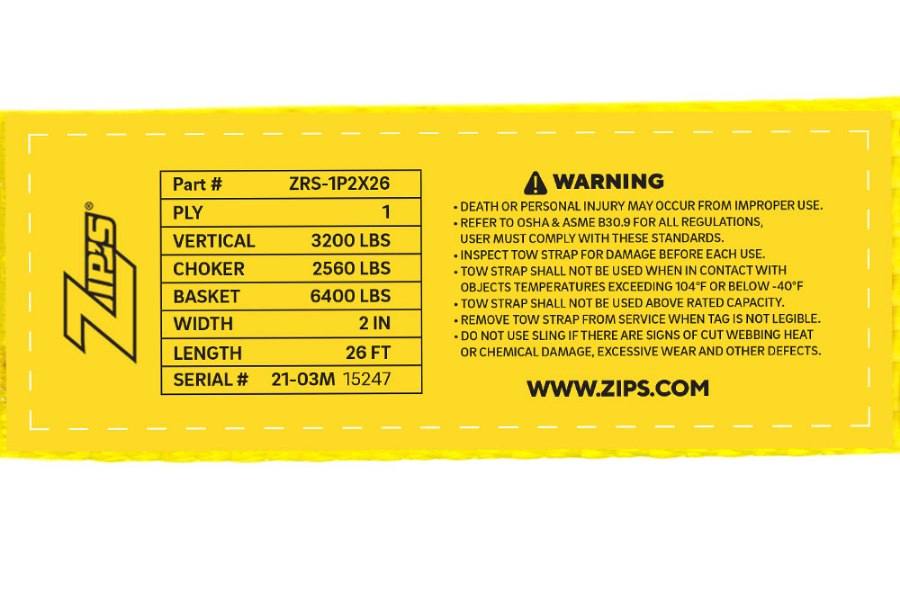 Picture of Zip's Recovery Strap - 1 Ply