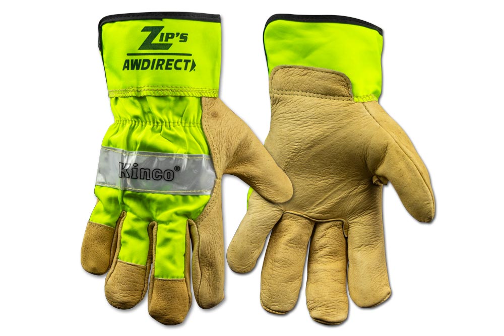 Picture of Zip's Hi-Vis Pigskin Reflective Gloves