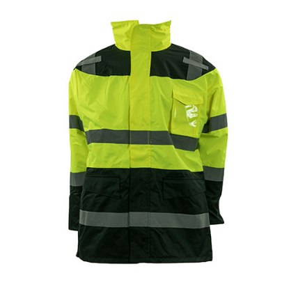 Picture of GSS Safety Class 3 Waterproof Fleece-Lined Parka Jacket with Black Bottom