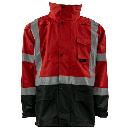 Picture of GSS Safety Premium Hooded Rain Jacket with Black Bottom