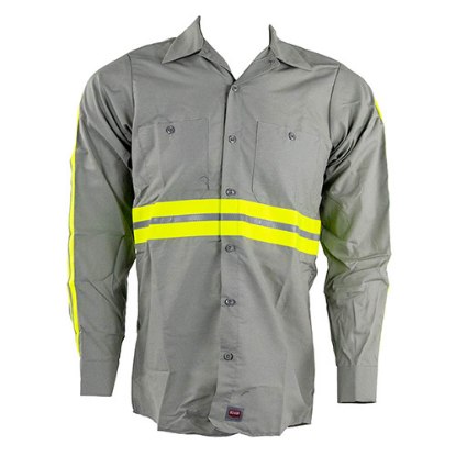 Picture of Red Kap Enhanced Visibility Long Sleeve Cotton Work Shirt