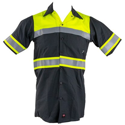 Picture of Red Kap Hi-Visibility Colorblock Ripstop Short Sleeve Work Shirt

