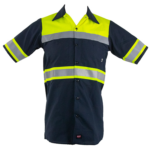 Picture of Red Kap Hi-Visibility Colorblock Ripstop Short Sleeve Work Shirt