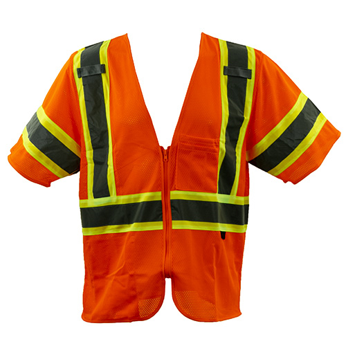 Picture of GSS Safety Class 3 Two Tone Mesh Zipper Safety Vest