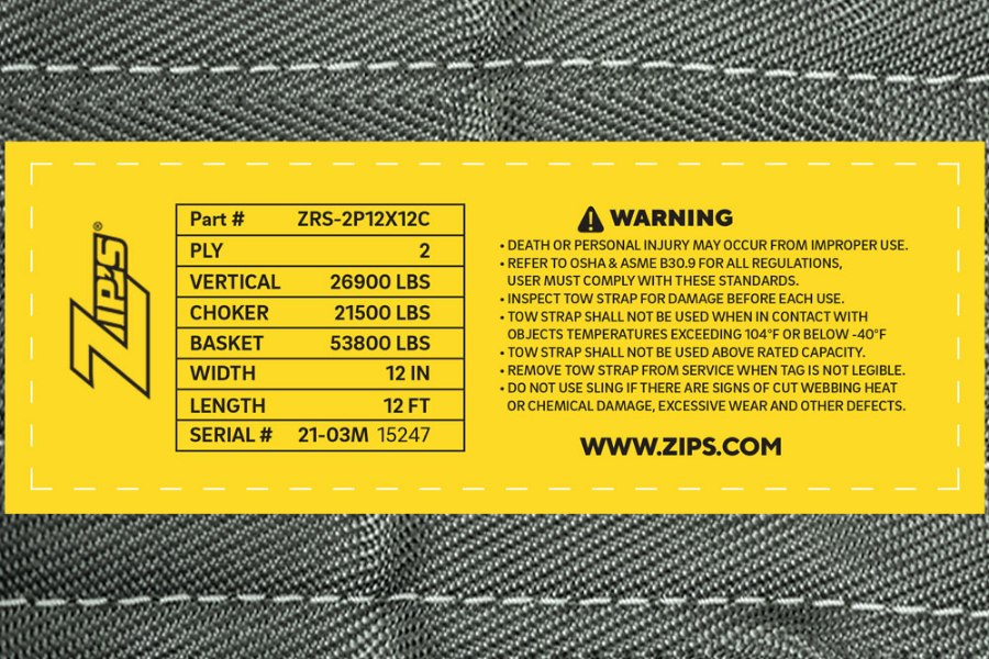 Picture of Zip's Recovery Straps with Cordura Sleeve - 2 Ply