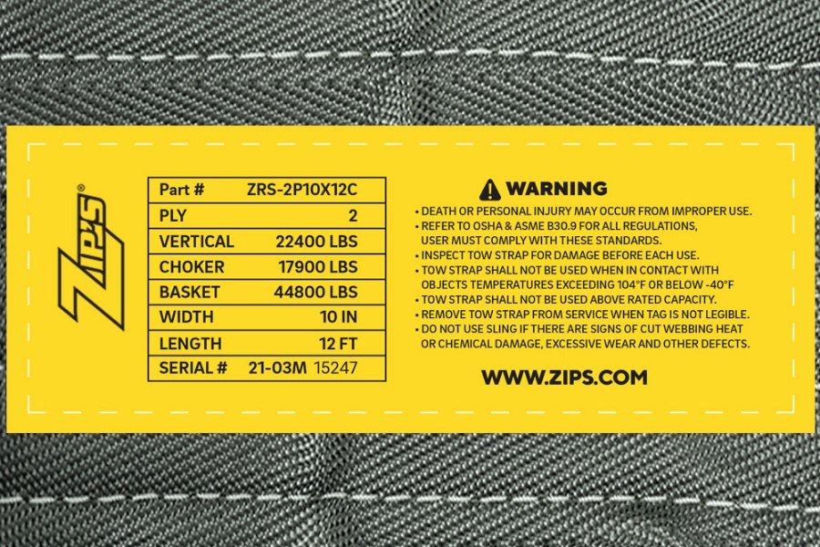 Picture of Zip's Recovery Straps with Cordura Sleeve - 2 Ply