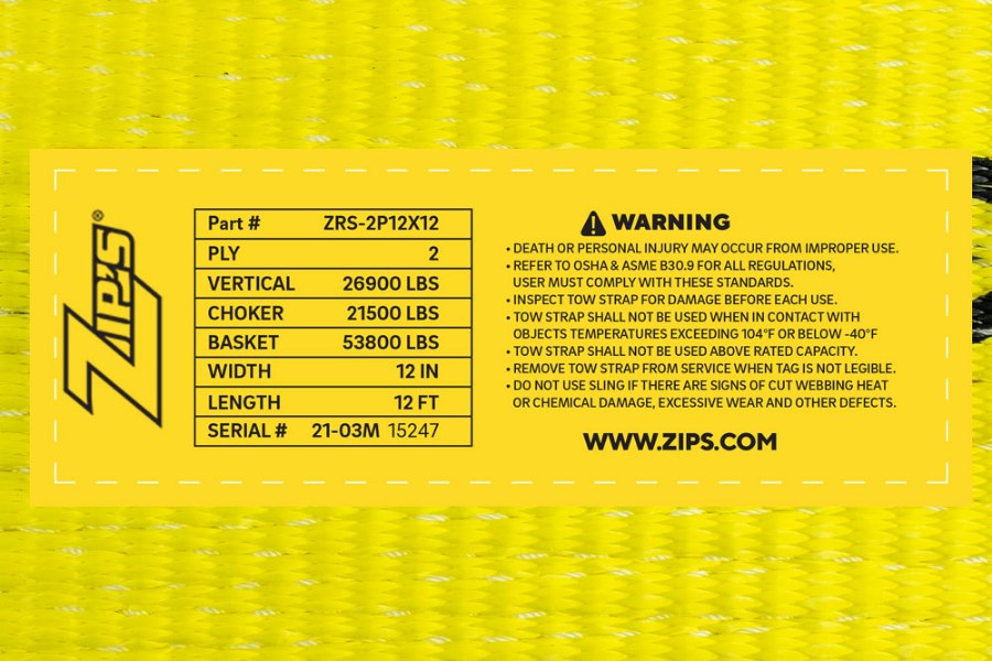 Picture of Zip's Recovery Straps - 2 Ply