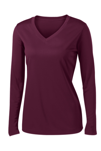 Picture of Sport-Tek Ladies Long Sleeve PosiCharge Competitor V-Neck T-Shirt