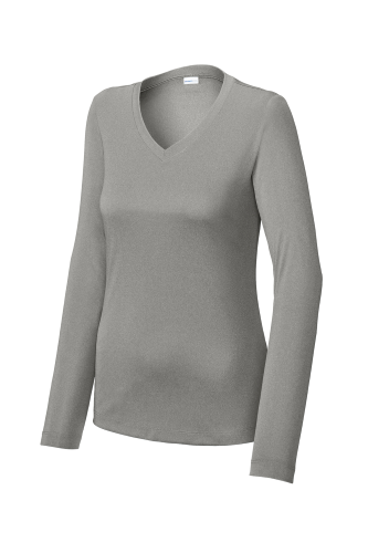 Picture of Sport-Tek Ladies Long Sleeve PosiCharge Competitor V-Neck T-Shirt