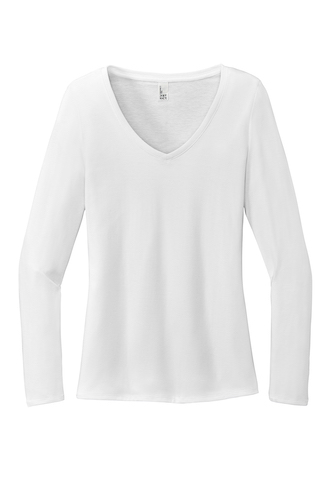 Picture of District Women's Perfect Tri Long Sleeve V-Neck T-Shirt