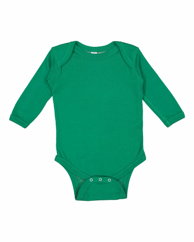 Picture of Rabbit Skins Infant Long Sleeve Baby Rib Bodysuit