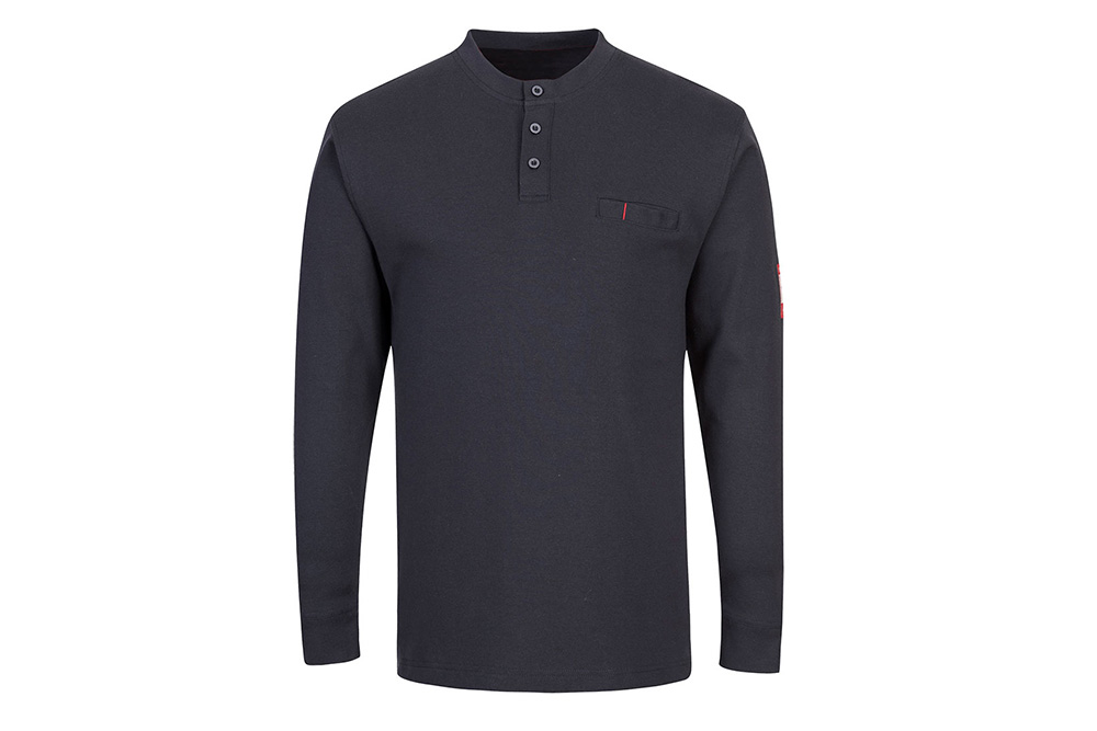 Picture of Portwest FR Antistatic Henley Long Sleeve Shirt