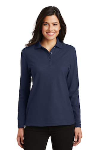 Picture of Port Authority Ladies Silk Touch Long Sleeve Polo