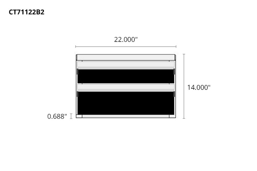 Picture of CTech 2 Drawer Black Toolbox Systems