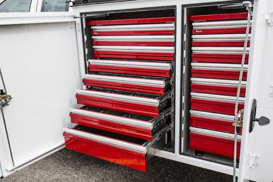 Picture of CTech 4 Drawer Red Toolbox Systems