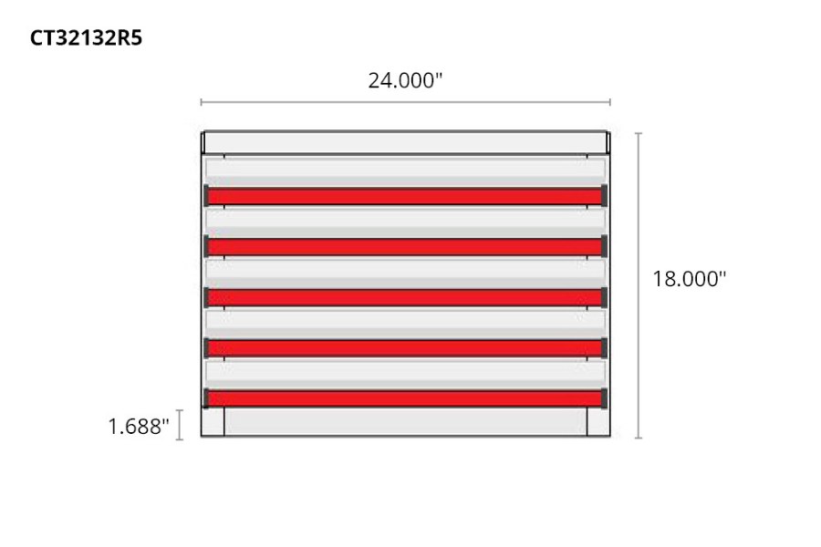 Picture of CTech 5 Drawer Red Toolbox Systems