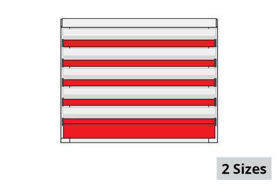 Picture of CTech 5 Drawer Red Toolbox Systems