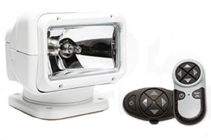 Picture of Golight Radioray Halogen Spotlight w/ Wireless Handheld Remote & Wireless Dash Mount Remote White