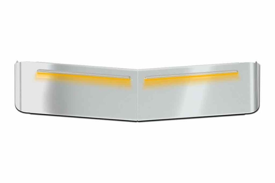 Picture of Trux 13" Post Mount Louvered "Glow Trim" Sun Visor - Kenworth