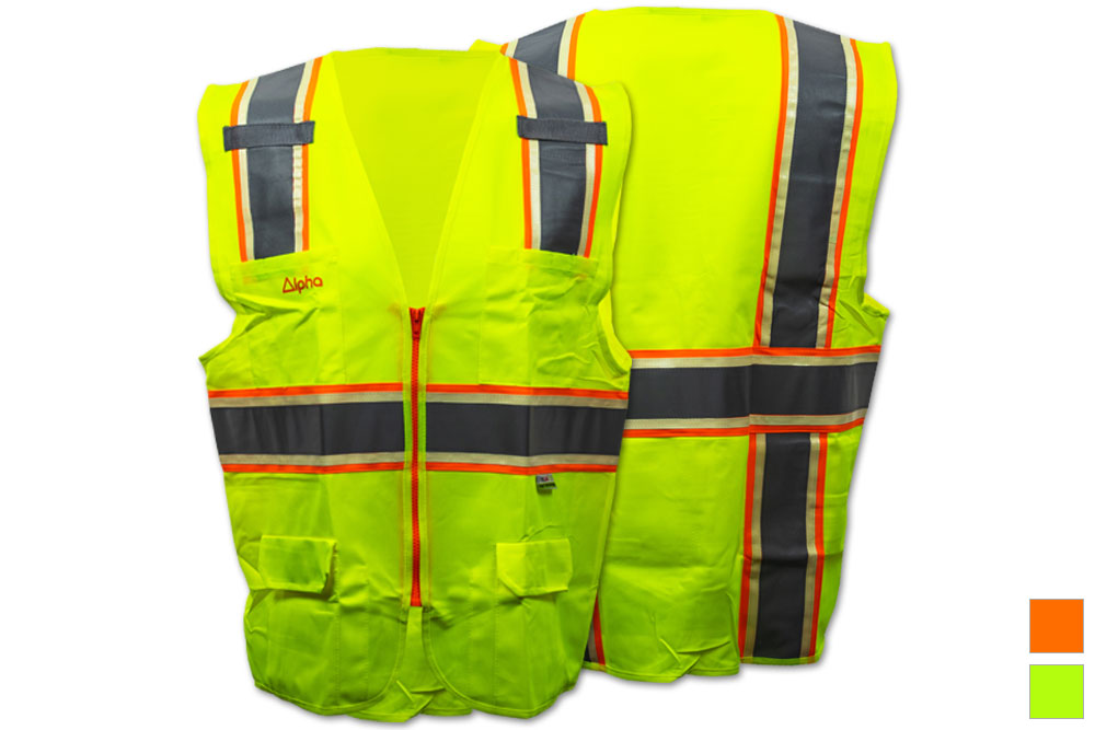 Picture of Alpha Workwear Class 2 Glow-in-the-Dark Surveyor Vest