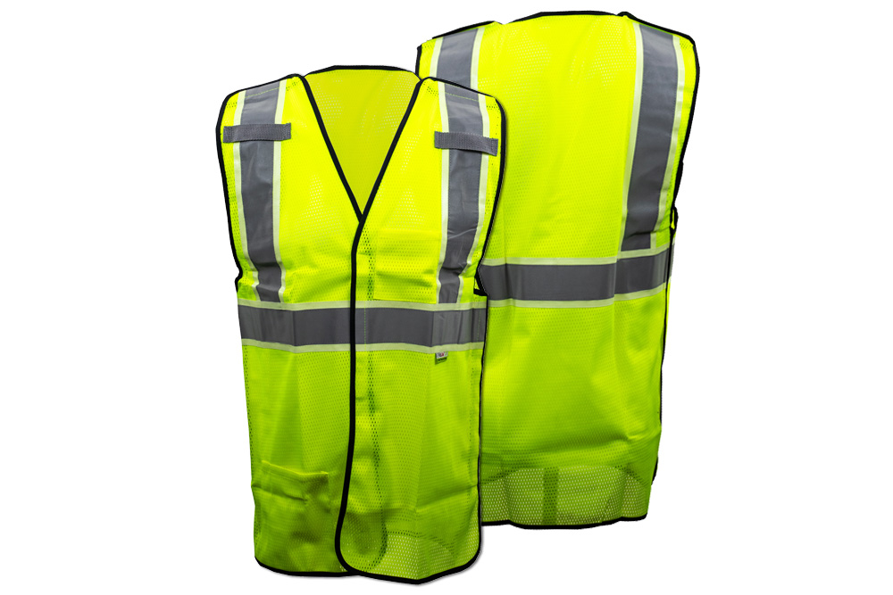 Picture of Alpha Workwear 5-Point Breakaway Class 2 Glow-in-the-Dark Vest