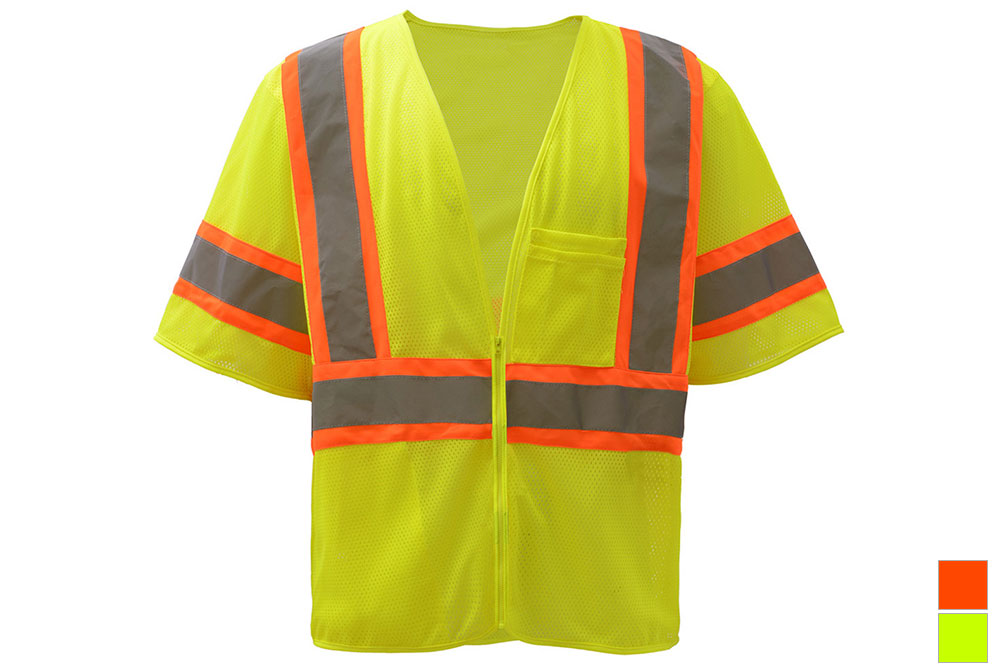 Picture of GSS Safety Class 3 Two Tone Mesh Zipper Safety Vest