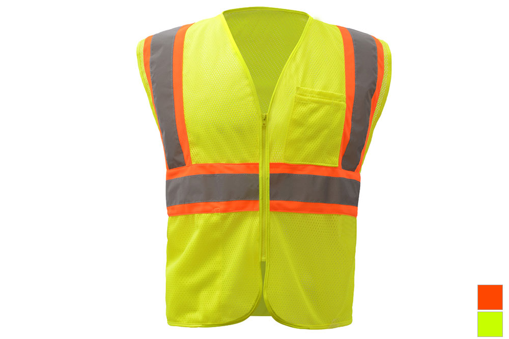 Picture of GSS Safety Class 2 Two Tone Mesh Zipper Safety Vest