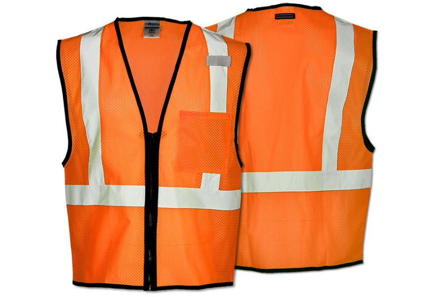 Kishigo Class 2 Economy Single Pocket Zipper Mesh Vest