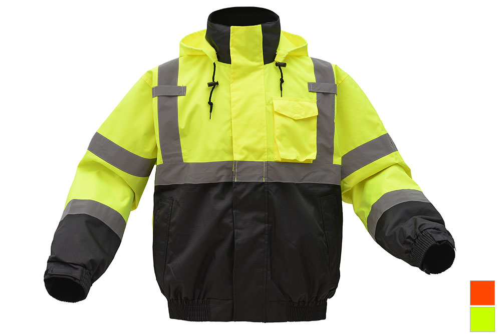 Picture of GSS Safety 3-in-1 Waterproof Class 3 Bomber with Black Bottom and Removable Fleece