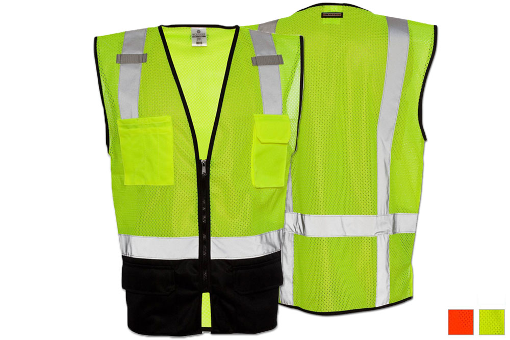 Picture of Kishigo Class 2 Black Bottom Mesh Vest