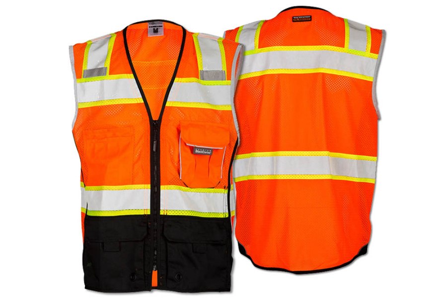 Kishigo Class 2 Black Series Black Bottom Vest | Zip's