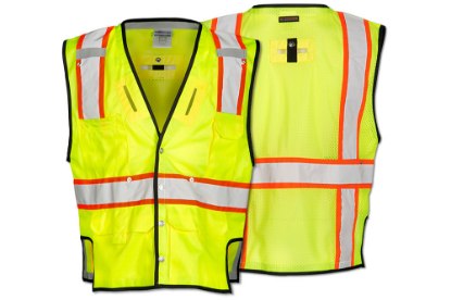 Picture of Kishigo Class 2 Fall Protection Vest Lime