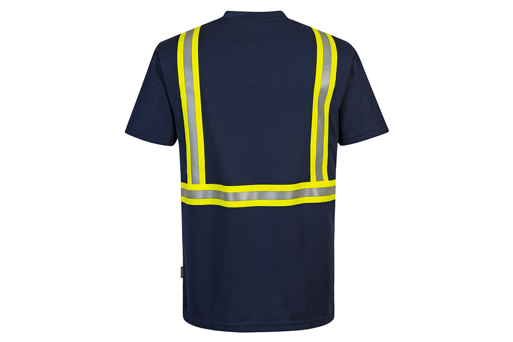 Picture of Portwest Iona Extra Enhanced Navy Hi-Vis T-Shirt