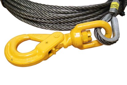 Picture of All-Grip Steel Core Winch Cable with Self-Locking Swivel Hook

